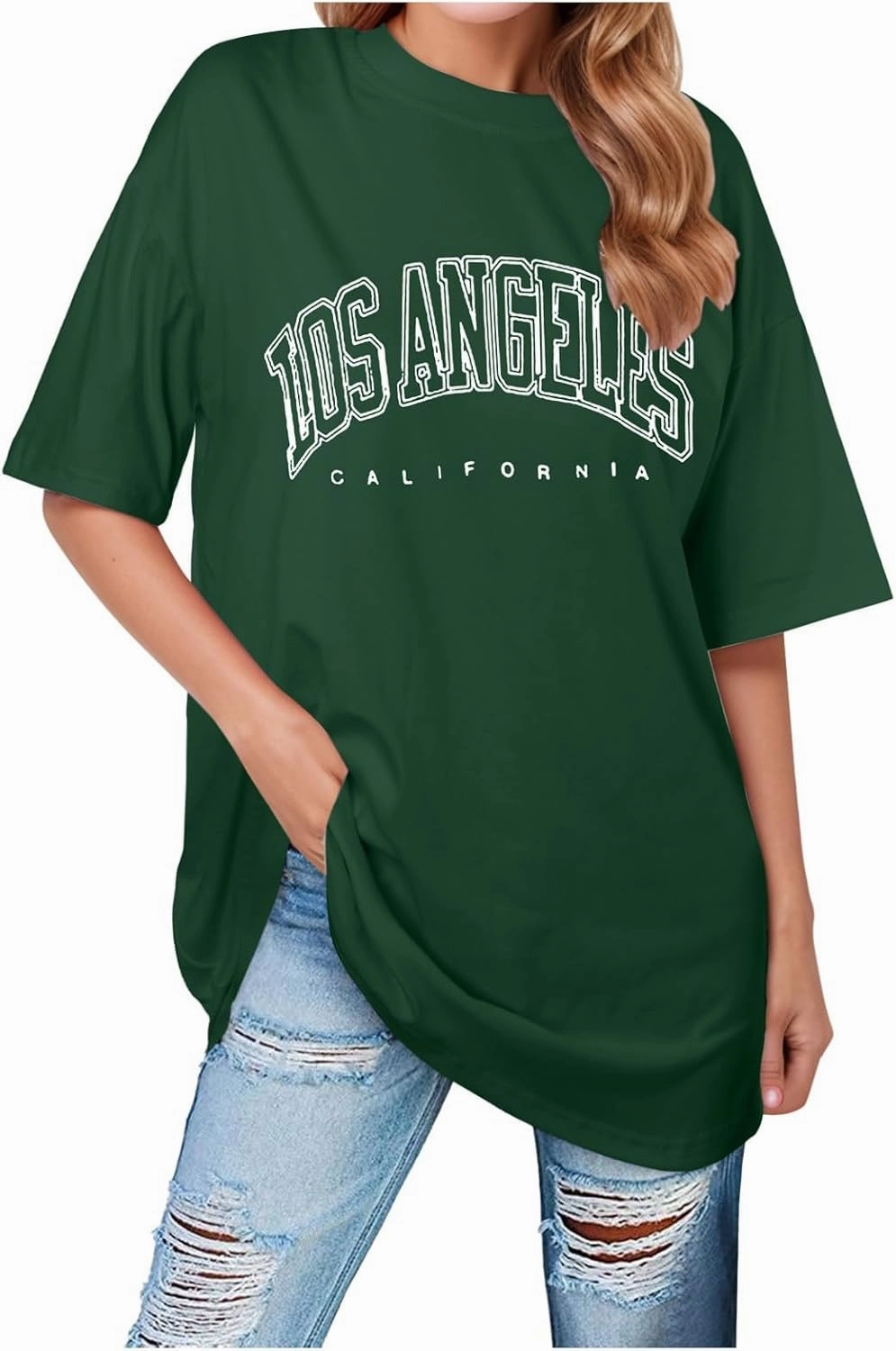 Going Out Oversized Tunic Tops Loose Fit Dressy for Women Los Angeles California Summer Casual Long Tees Shirts 2025