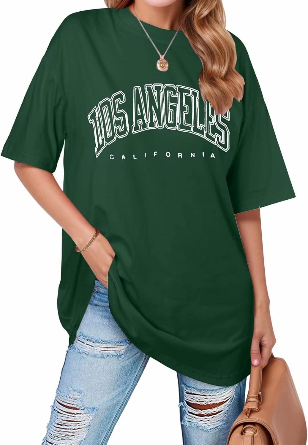 Going Out Oversized Tunic Tops Loose Fit Dressy for Women Los Angeles California Summer Casual Long Tees Shirts 2025