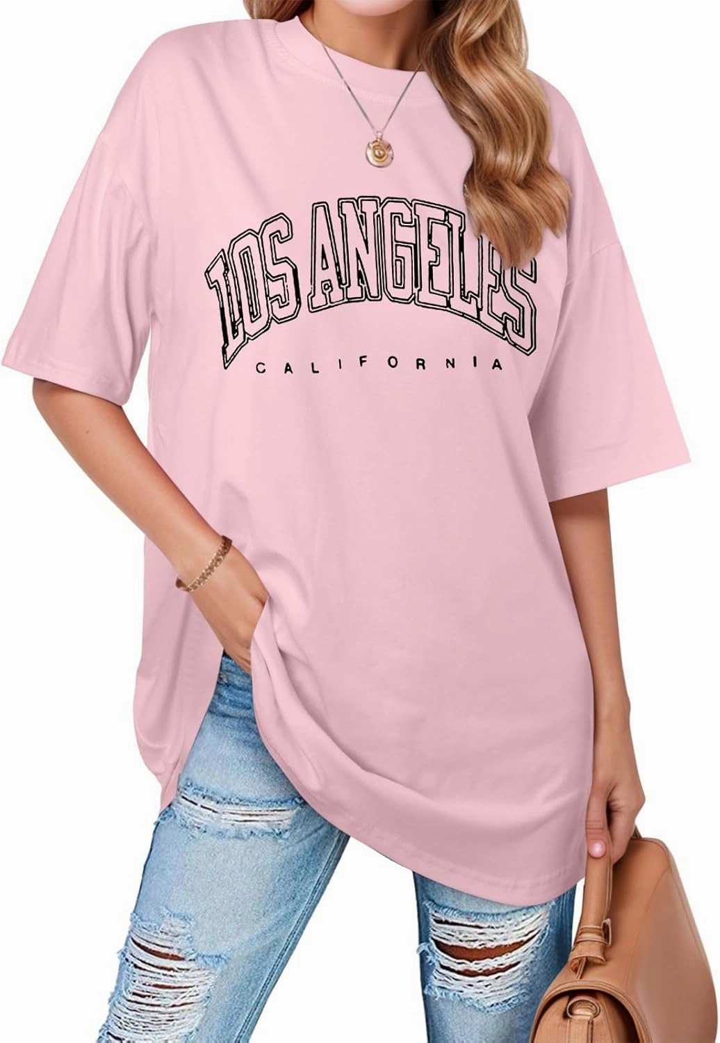 Going Out Oversized Tunic Tops Loose Fit Dressy for Women Los Angeles California Summer Casual Long Tees Shirts 2025