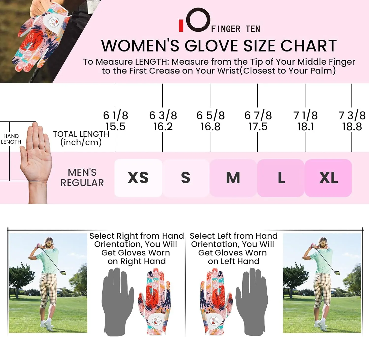 Golf Gloves Women with Ball Marker 2 Pack, Right Handed Golfer Left Hand, Ladies Breathable Soft All Weather Grip Glove Fit Size Small Medium Large X-Large