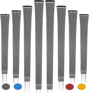 Golf Grips 8 Pack Soft Comfortable Non-Slip Grip Set Standard/Midsize 4 Colors All-Weather Arthritic Grip Men & Women