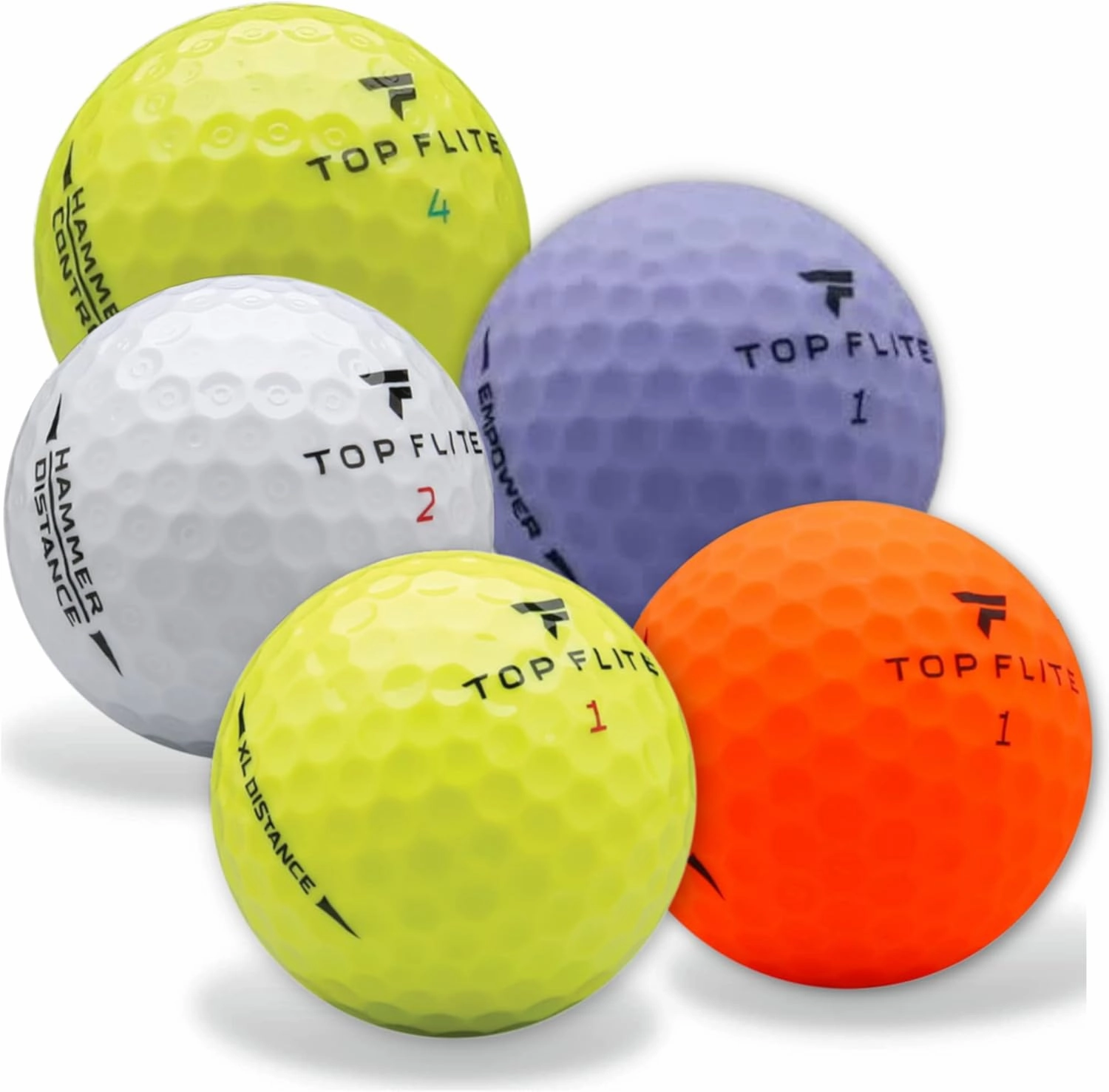 Golf Ball Monkey Cheap Recycled Top Flite Golf Balls Multicolor 50 Pack - Mix of Top Flite XL Golfballs, Hammer & Empower - Mix of 5A & 4A Used Top Flight Balls for Men & for Women