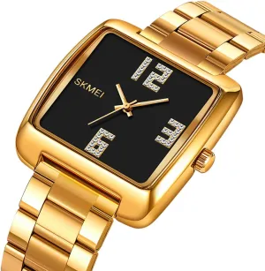 Gosasa Luxury Square Men Watch Business Analog Quartz Wrist Watch Stainless Steel Strap Waterproof Watches for Men