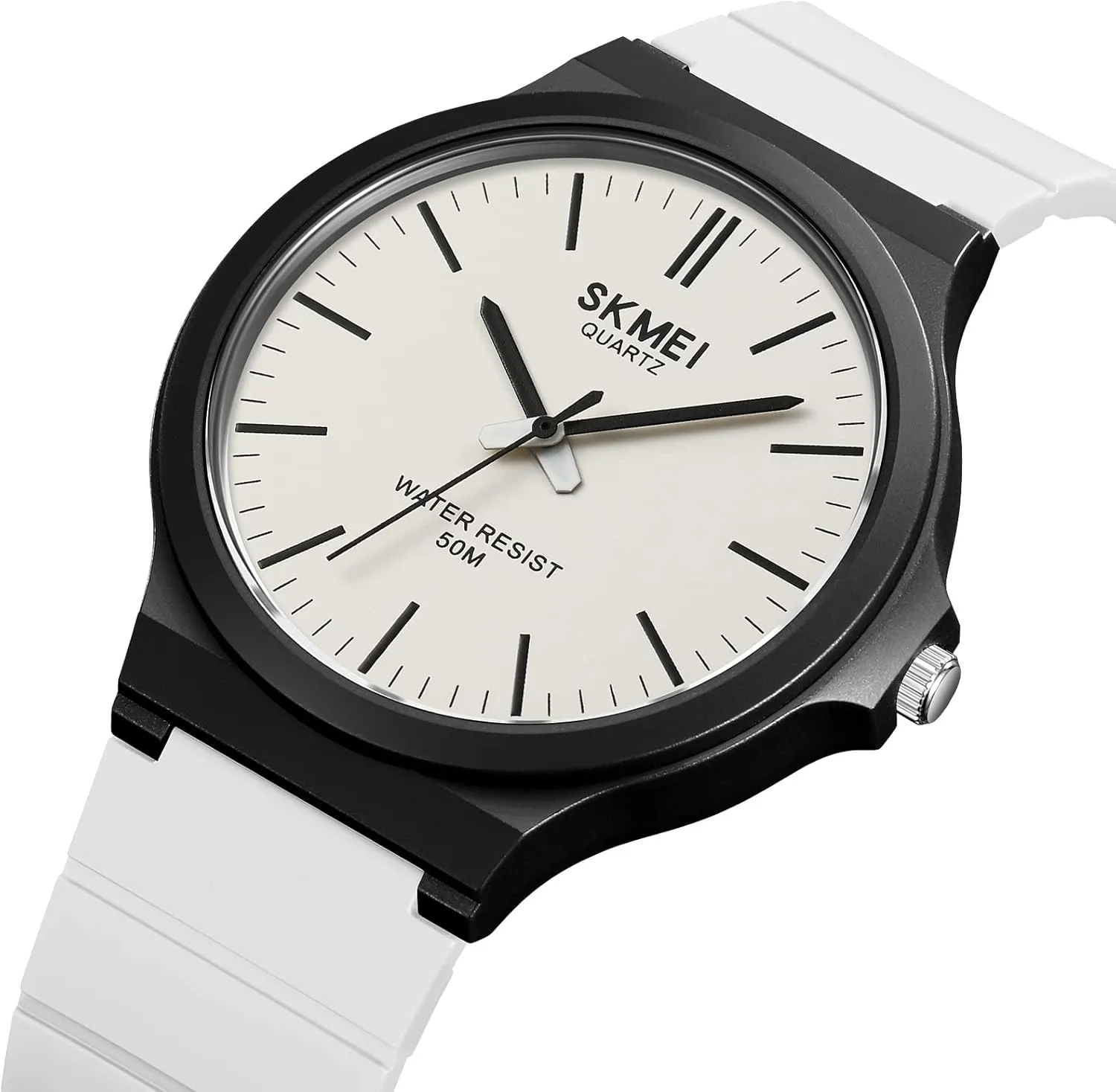 Gosasa Men's Watches Analog Quartz Sports Unisex Watch Waterproof Watch for Students Women Men Easy Read Dial, 24 Hour with Second Hand, Colorful Silicone Band