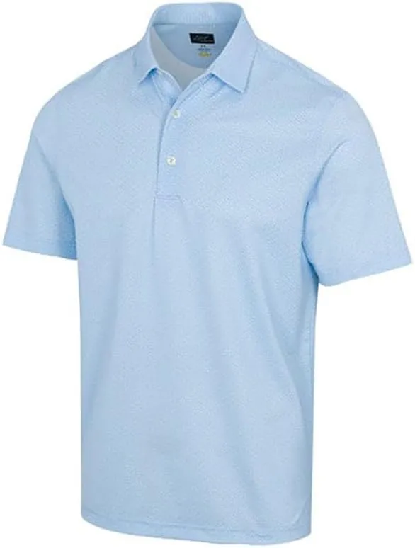Greg Norman ML75 Recycled Microlux Mesh Mens Golf Polo Blue Haze HTHR