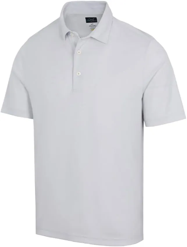 Greg Norman ML75 Recycled Microlux Mesh Mens Golf Polo Shark Grey HTHR XL