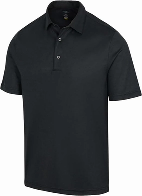 Greg Norman ML75 Recycled Microlux Mesh Mens Golf Polo Black Heather XL