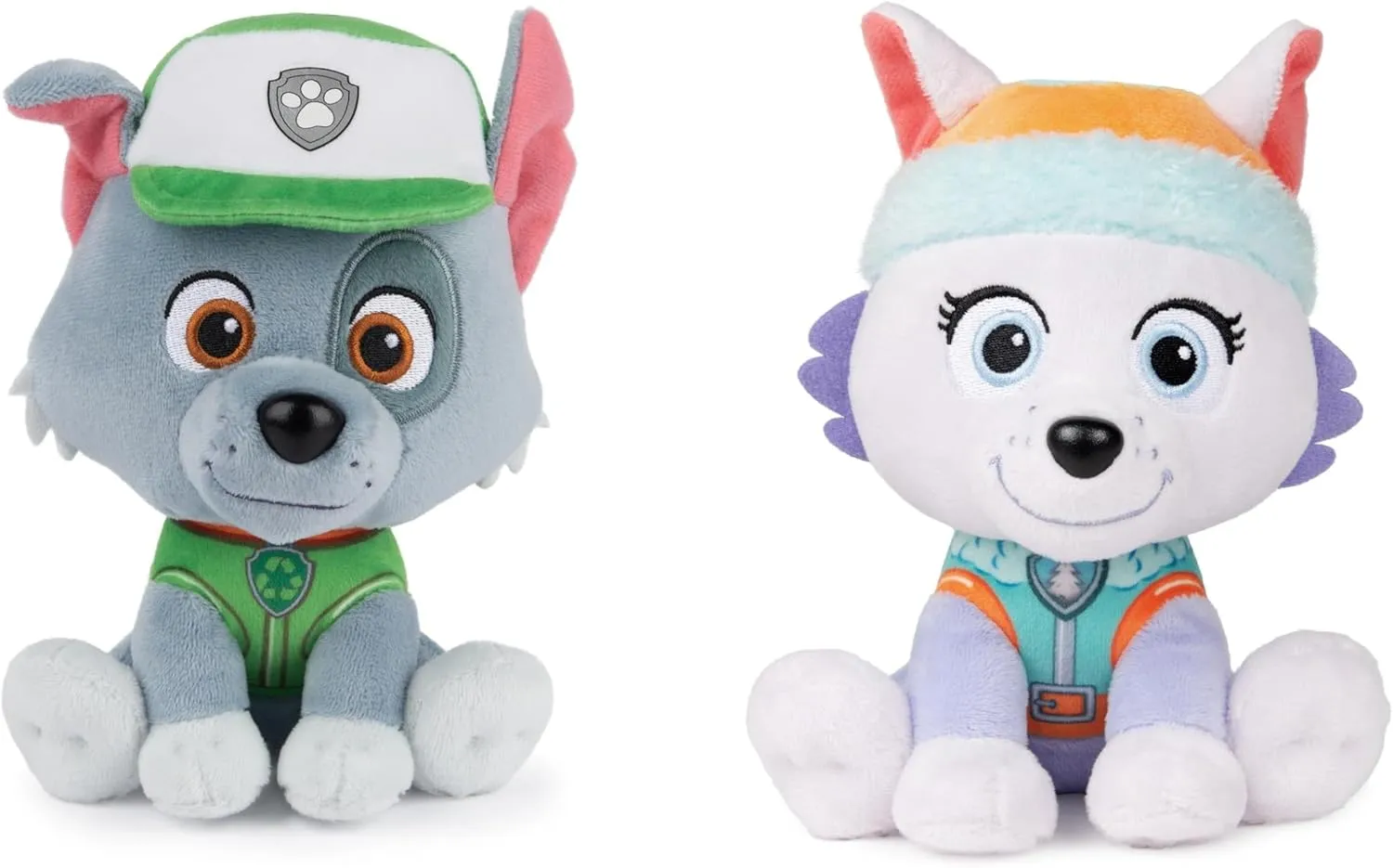 GUND Paw Patrol 6" Plush Stuffed Animal Bundle of 2 Characters, Everest and Rocky