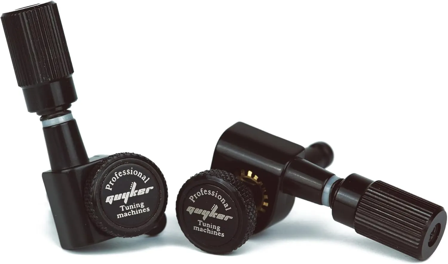 Guyker Guitar Locking Tuners (6 for Right) - 1:18 Pro Lock String Tuning Key Pegs Machine Head Set Replacement for ST TL SG LP Style Folk Classical Acoustic Electric Guitar (GK11SP, Black)