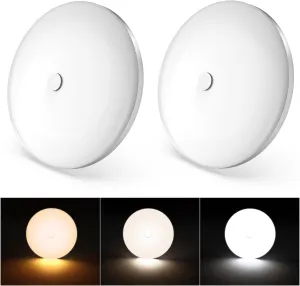 GZV RV Interior Lights, 12V Led Lights Interior, 3 Color 4.5 Inch RV Led Ceiling Puck Lights, RV Accessories for Inside/Camper/Trailer/Boat/Car (3000K/4000K/6000K, 2 Pack)