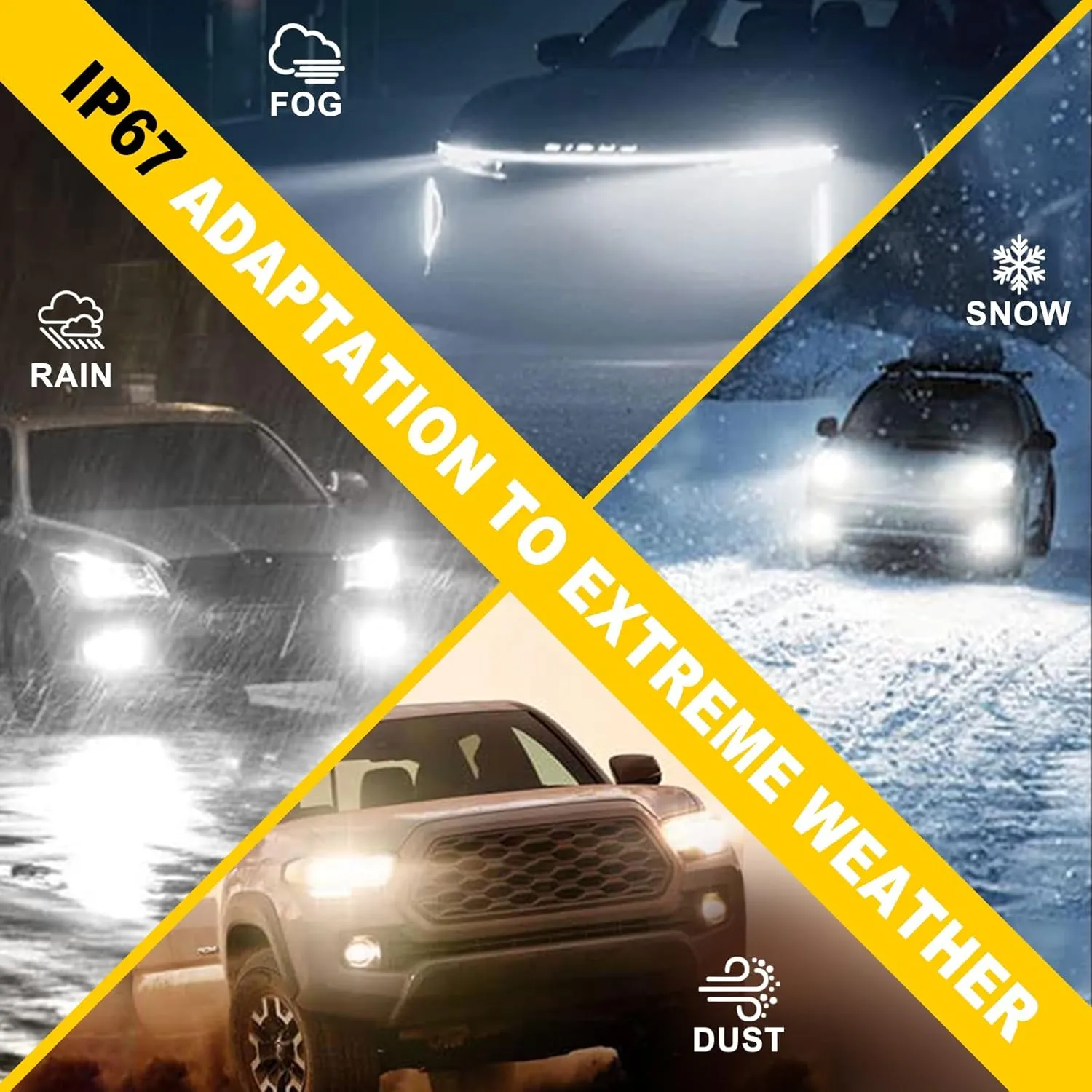 H1 Fog Light Bulbs 6500K White Super Bright 30000LM 600% Plug and Play Car Fog Light Bulbs Pack of 2