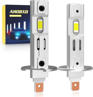 H1 Fog Light Bulbs 6500K White Super Bright 30000LM 600% Plug and Play Car Fog Light Bulbs Pack of 2