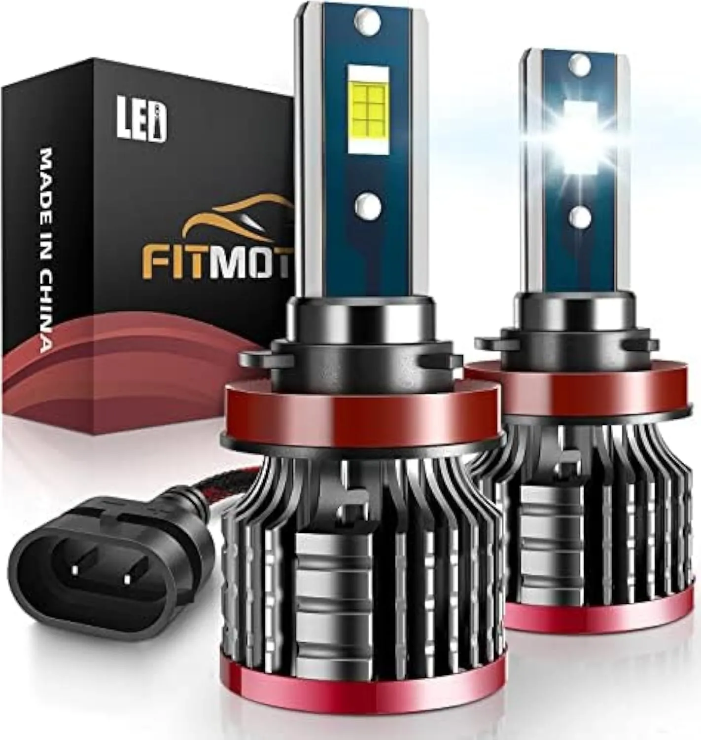 H11/H8/H9 LED Bulbs,80W 16000 Lumens Bright,6500K Cool White LED Fog Light Halogen Replacement IP68 Waterproof, Pack of 2
