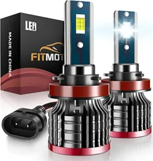 H11/H8/H9 LED Bulbs,80W 16000 Lumens Bright,6500K Cool White LED Fog Light Halogen Replacement IP68 Waterproof, Pack of 2