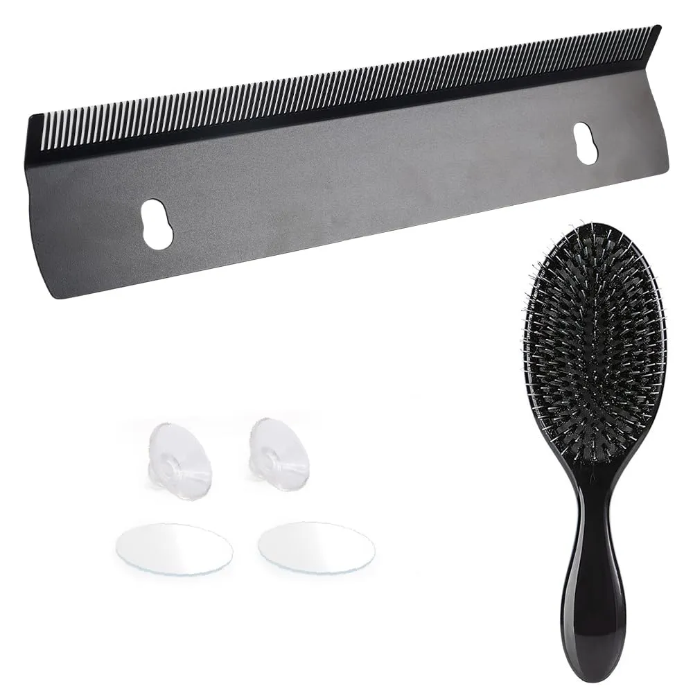 Hair Extension Holder Kit Nylon Boar Bristle Hair Brush Professional Hair Styling Tool for Washing Display Tape in Hair Extension Hanger for Salon Hair Extension Tool Kit