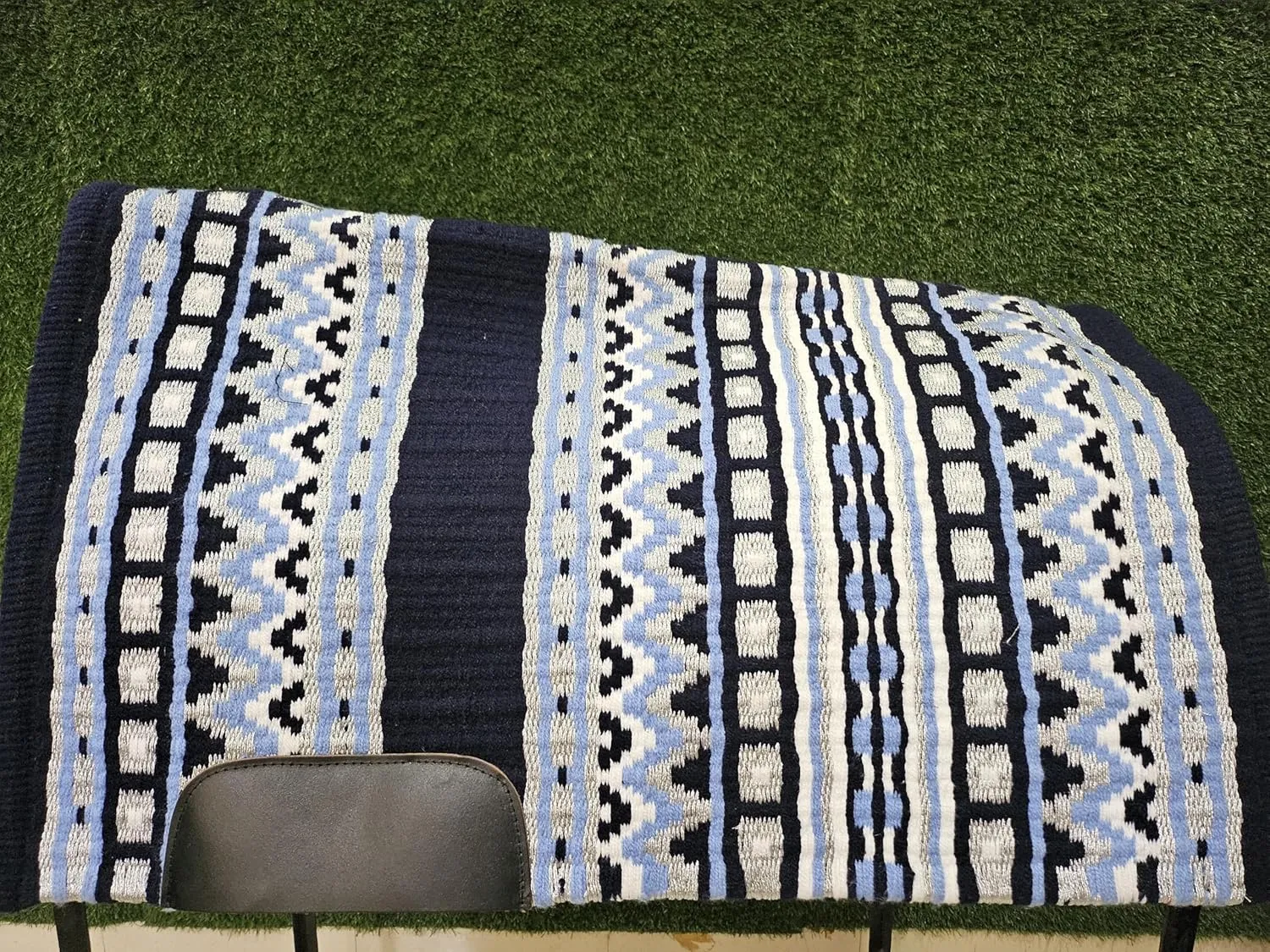 Handwoven Saddle Pad for Horses, Lightweight Non-Slip Structure, Horse Western Saddle Pad for Protection, Durable Equine Supplies
