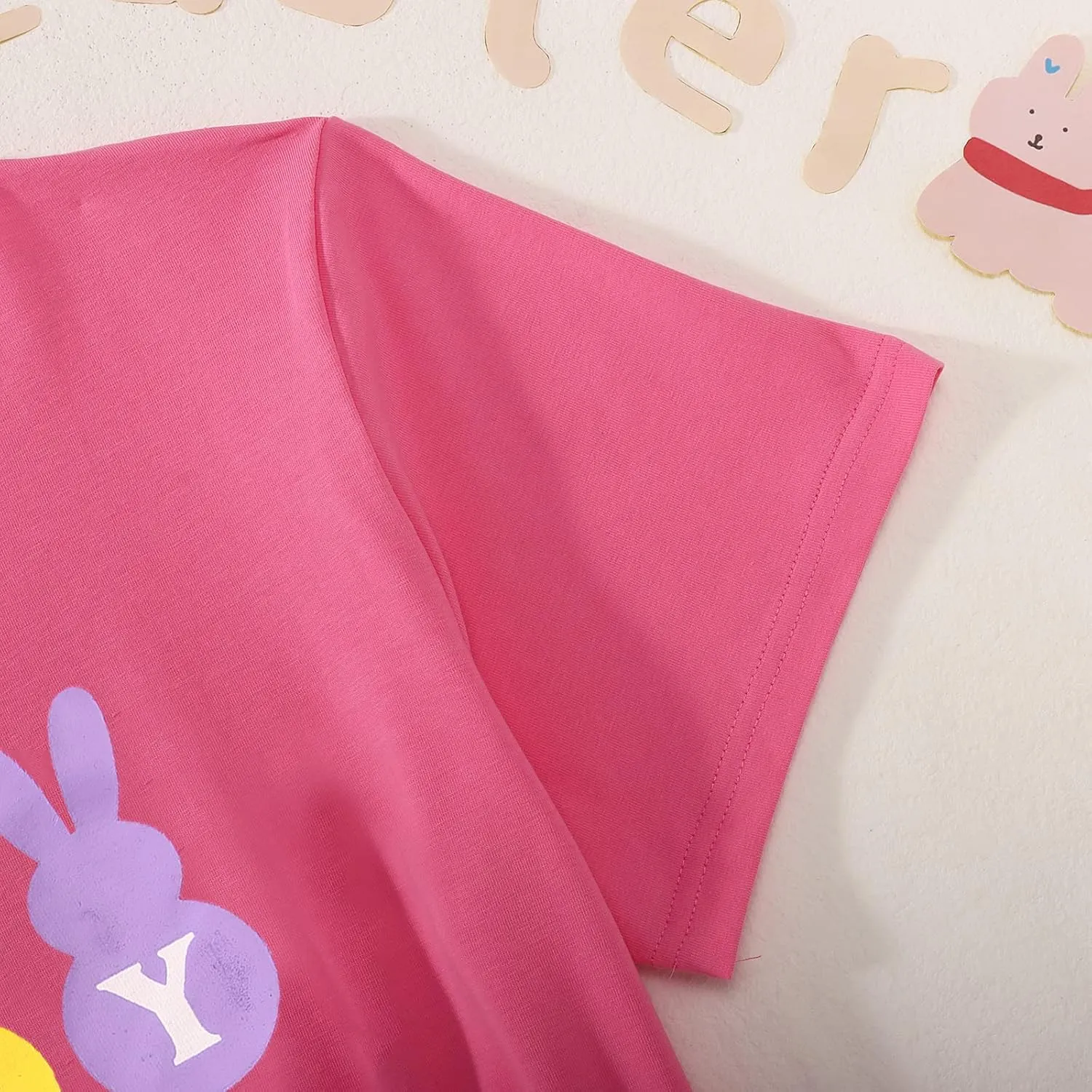Happy Easter Shirts for Women Kids Bunny Family Matching Outfits Toddler Boys Girls Summer Short Sleeve Tee Top