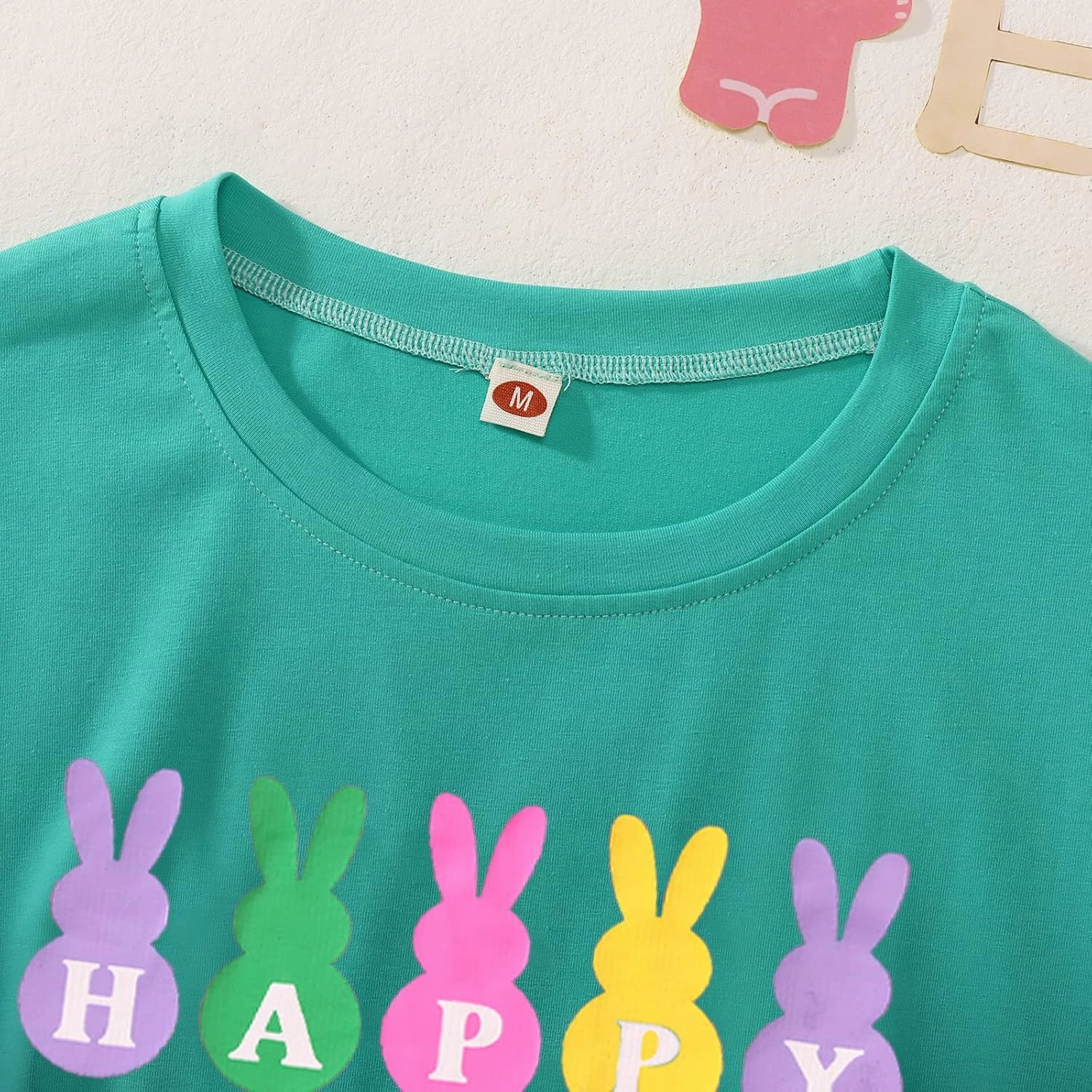 Happy Easter Shirts for Women Kids Bunny Family Matching Outfits Toddler Boys Girls Summer Short Sleeve Tee Top