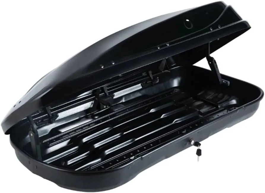 Hard Shell Roof Cargo Carrier with Security Keys, Roof Box, Cargo Box, 56 (L) x 30 (W) x 13.7(H) Inches, 13 Cubic Feet Heavy-Duty Roof Rack Cargo Basket