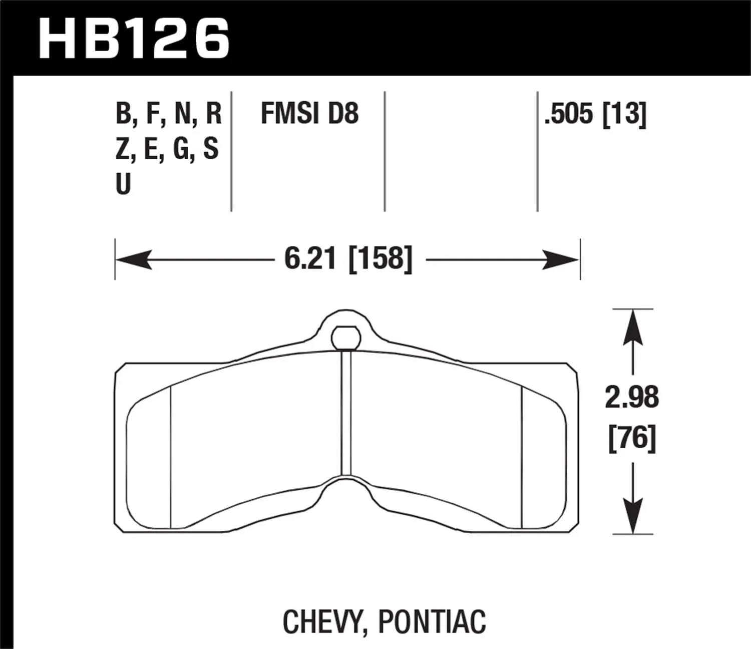 HB126F.505 HPS Performance Street Brake Pads