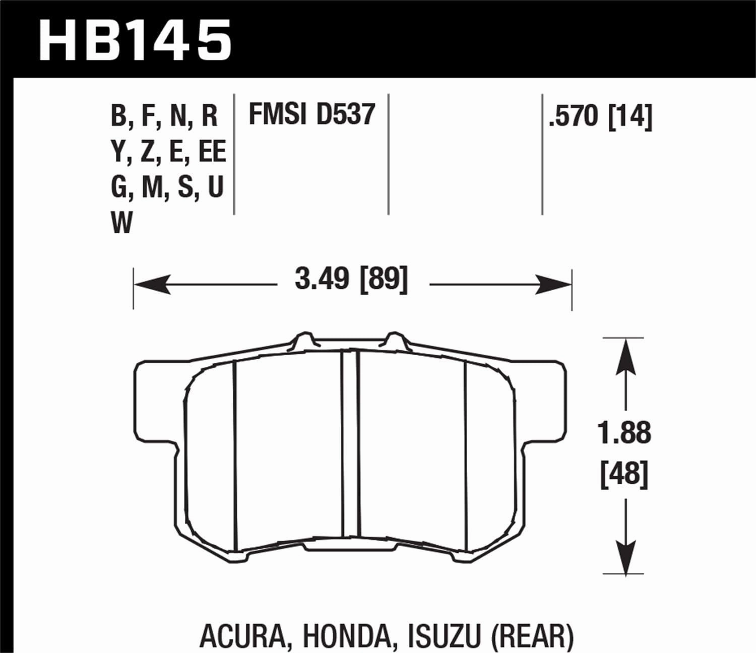HB145F.570 HPS Performance Street Brake Pads