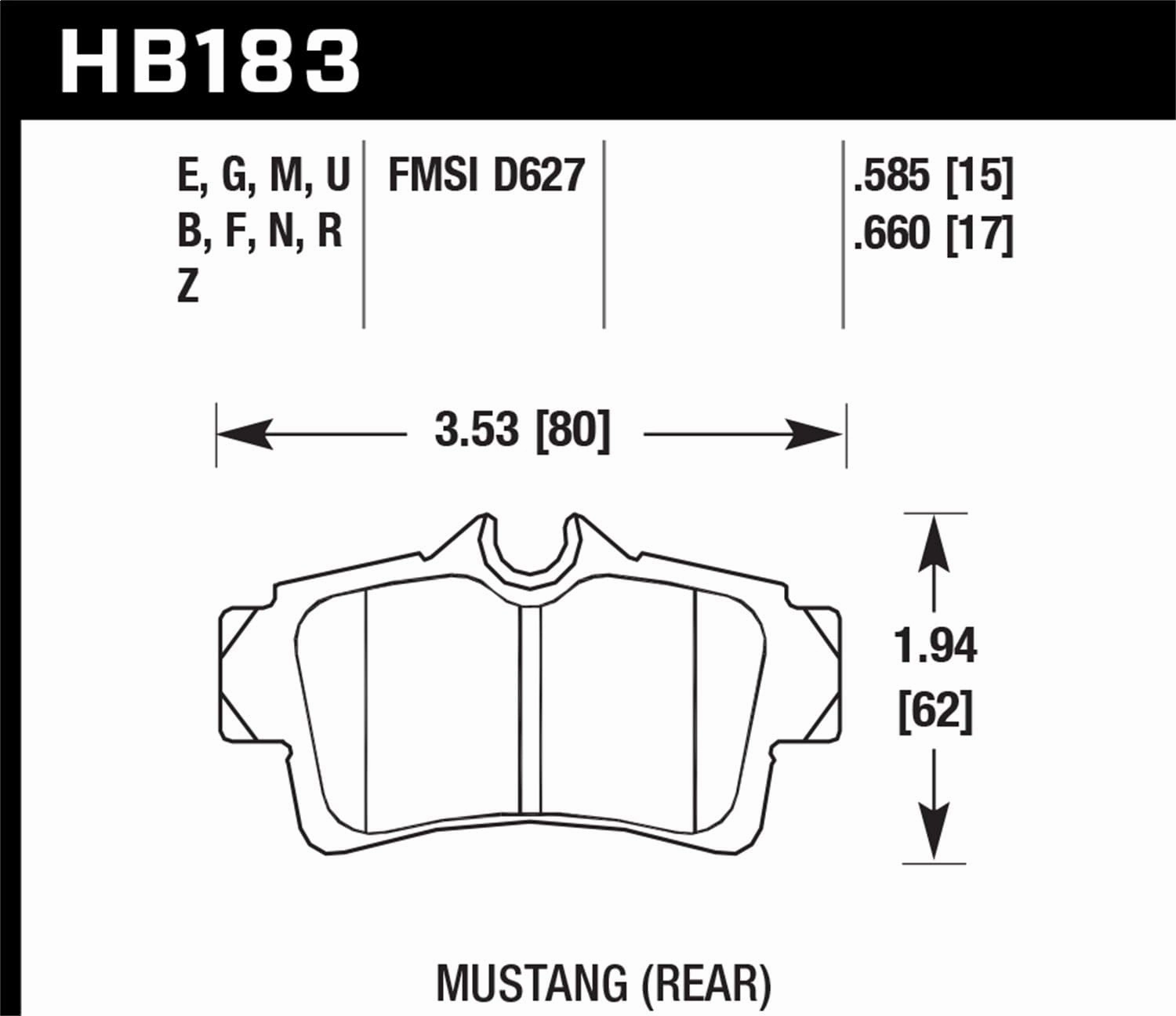 HB183F.585 HPS Performance Street Brake Pads
