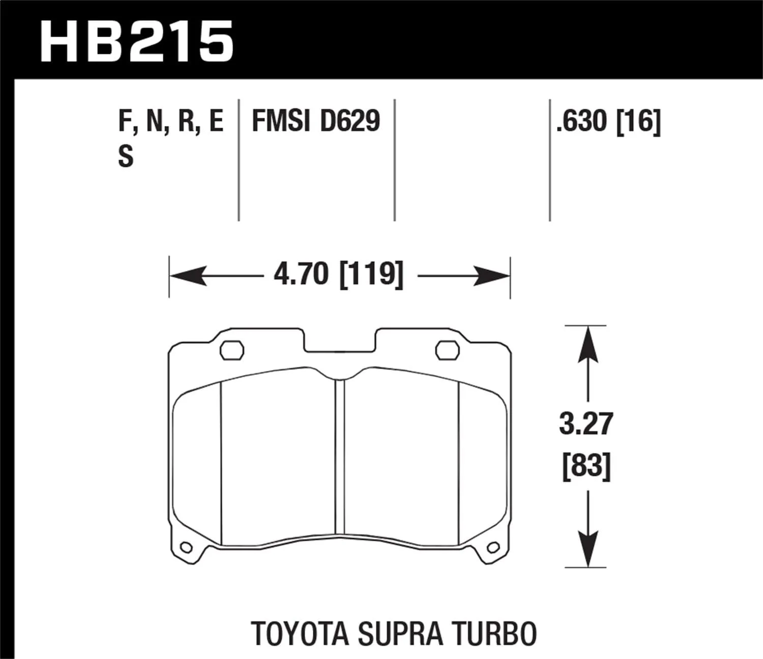 HB215F.630 HPS Performance Street Brake Pads