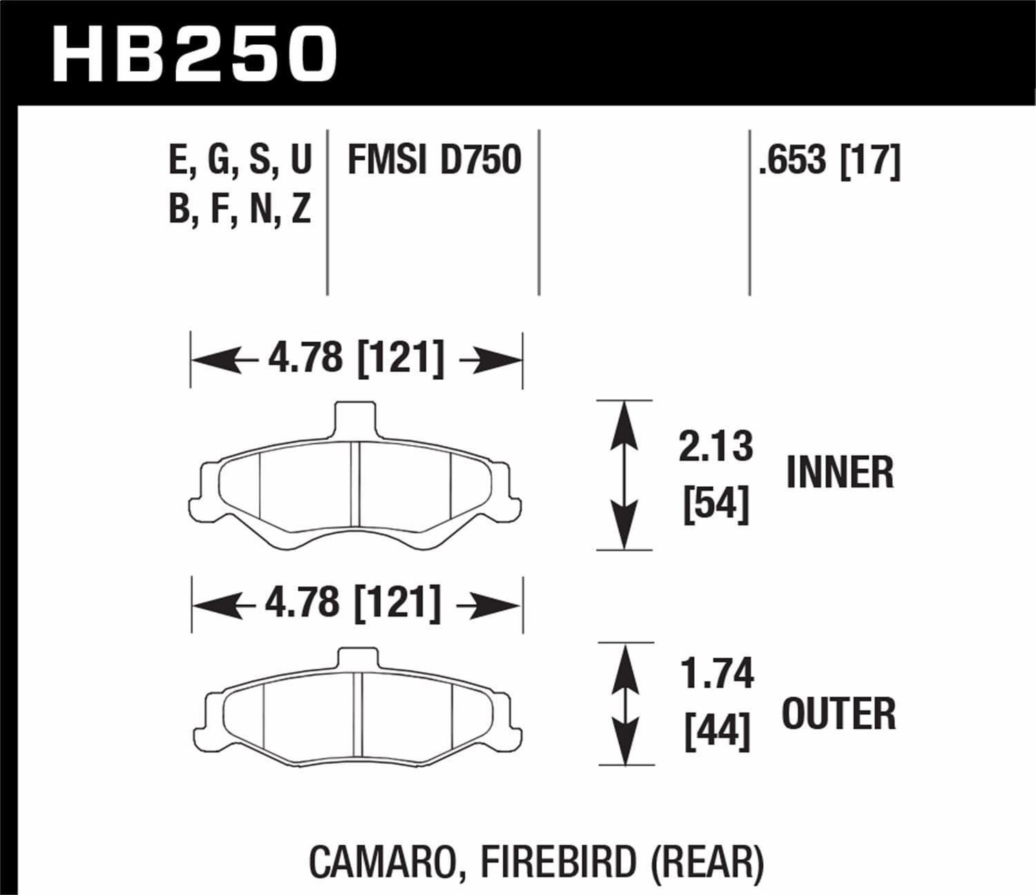 HB250F.653 HPS Performance Street Brake Pads