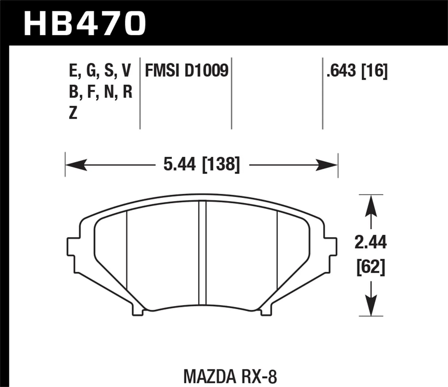 HB470F.643 HPS Performance Street Brake Pads