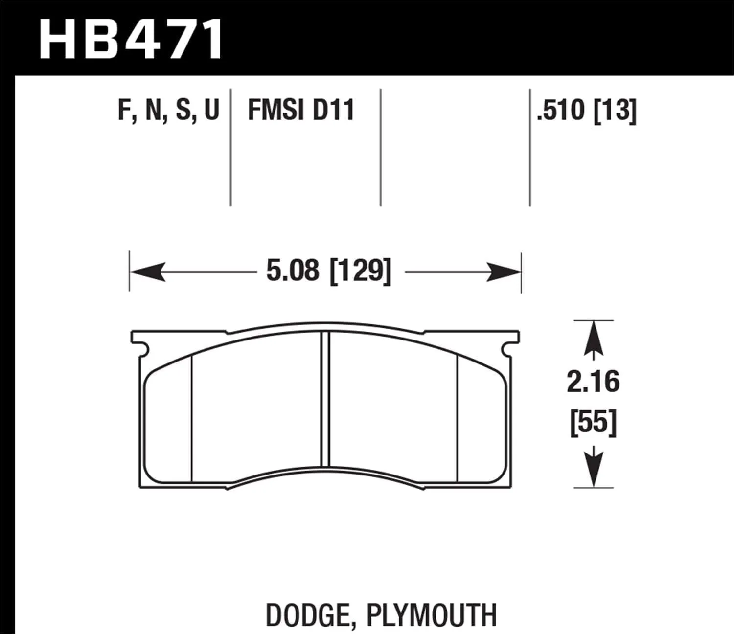 HB471F.510 HPS Performance Street Brake Pads