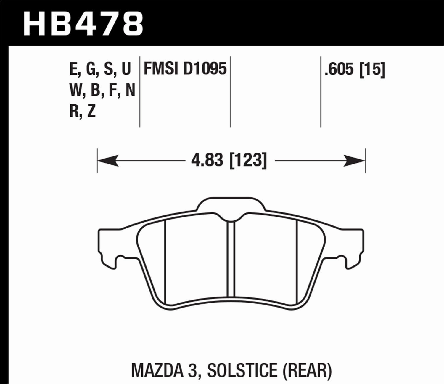 HB478F.605 HPS Performance Street Brake Pads