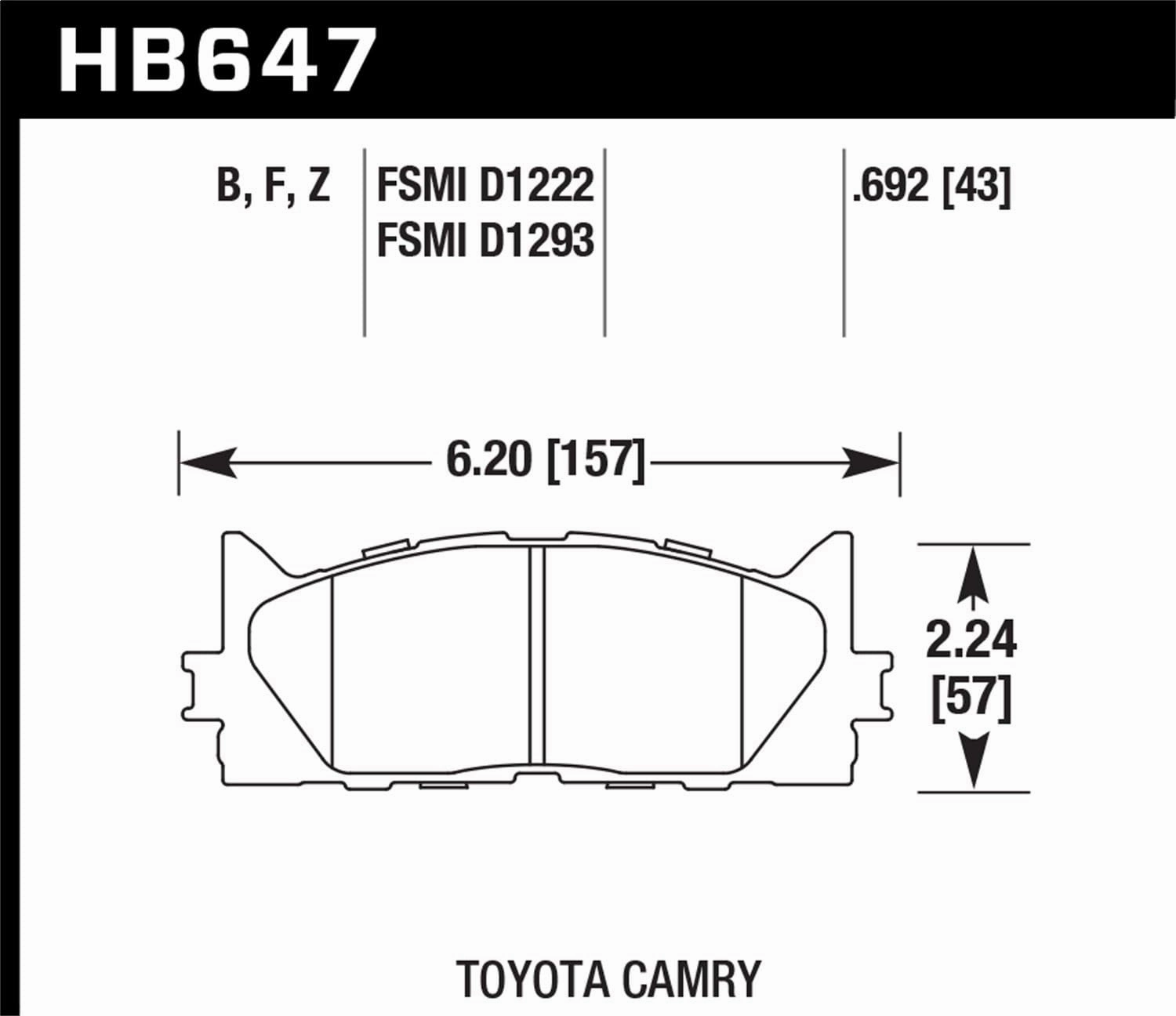 HB647F.692 HPS Performance Street Brake Pads