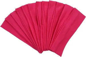 Headbands Hairband Exercise Bands Cotton Soft and Stretchy Elastic Solid Color