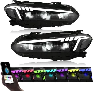 Headlights for Honda Civic EX/LX/Si/Sport/Touring/Type R 2022 2023 2024 Headlights for 11th Gen Civic Head/Front Lamp/Lights with High&Low Beam,DRL,Turn Sigh Lighs(Plug & Play,1 Pair)