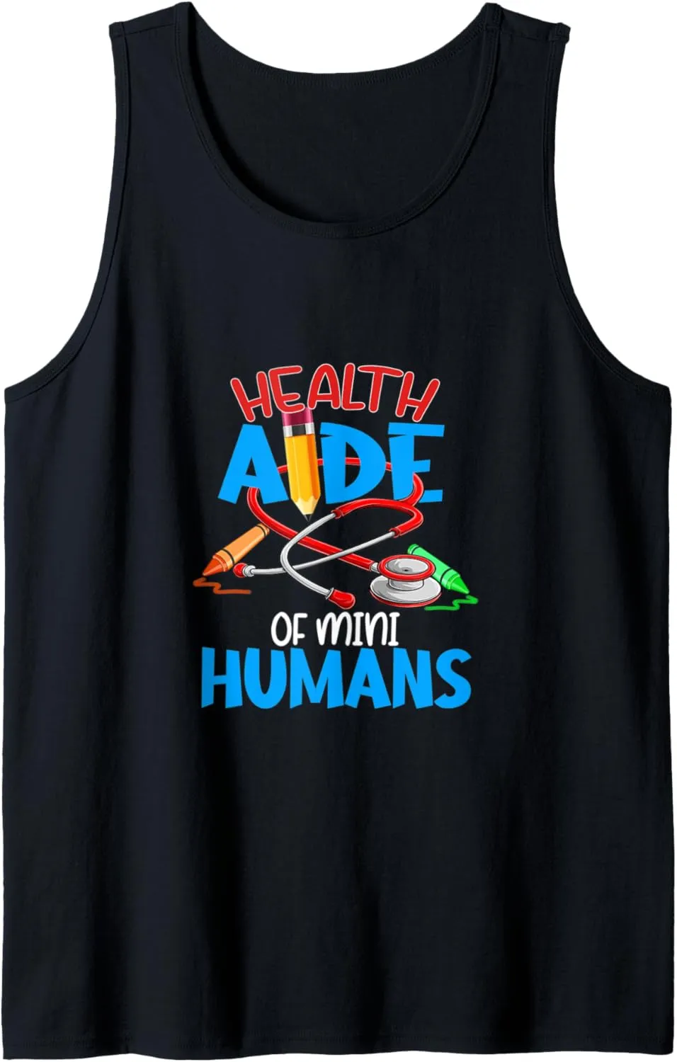 Health Aide Of Mini Humans Funny Campus School Nurse Tank Top