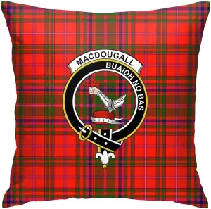 Hei Bai.JZQ Square Throw Pillow Covers Macdougall Tartan Clan Badge Cushion Case for Sofa Bedroom Car Decorative 18x18 Inch