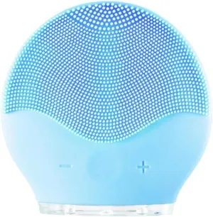 HEIMANBAProfessional Ultrasonic Vibration Electric Facial Cleansing Face Washing Brush Skin Blackhead Remover Pore Cleaner Face Massage,Blue