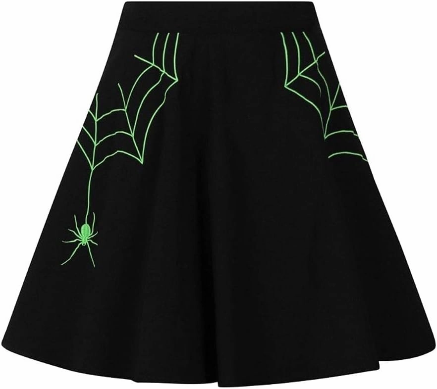Hell Bunny Miss Muffet Mini Spiderweb Skirt