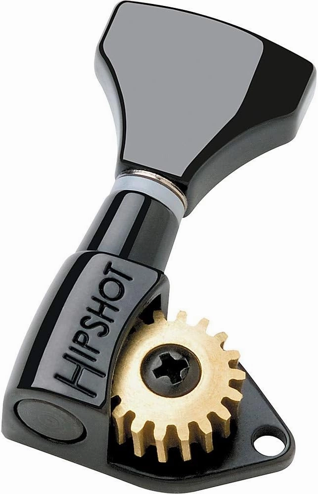 Hipshot 6GNO Classic Guitar Tuning Machines 3 3 Set Black