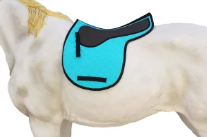 Horse Quilted English Jumping Saddle Pad Contoured Gel Riding Turquoise 72F16TR