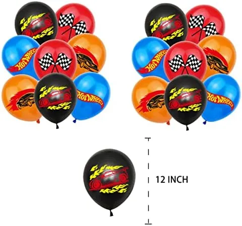 hot wheels Birthday Party Supplies, hot wheels Party Decorations Included Birthday banner, Cake Topper, Cupcake Topper, Balloons