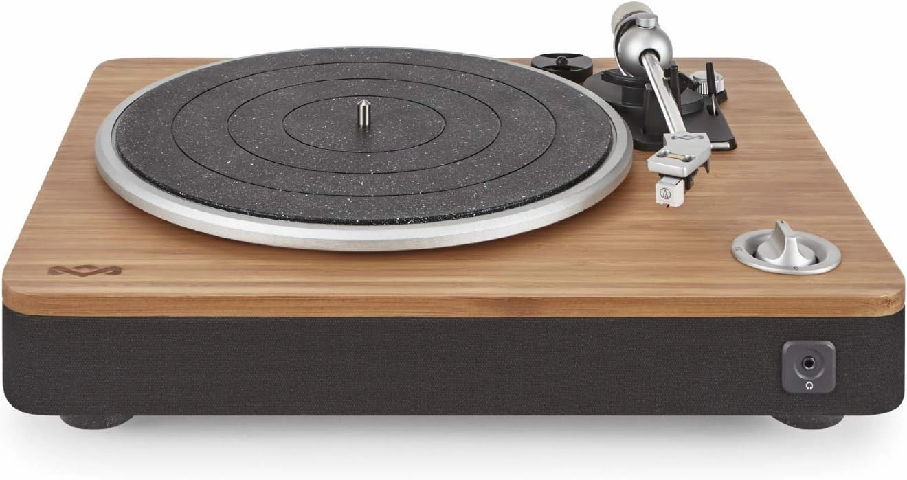 House of Marley Stir It Up Turntable, Vinyl Record Player with 2 Speed Belt Drive for 33/45 RPM, Built in Pre-Amp, Headphone Jack and Made from Sustainable Materials. for Wired Speakers Only