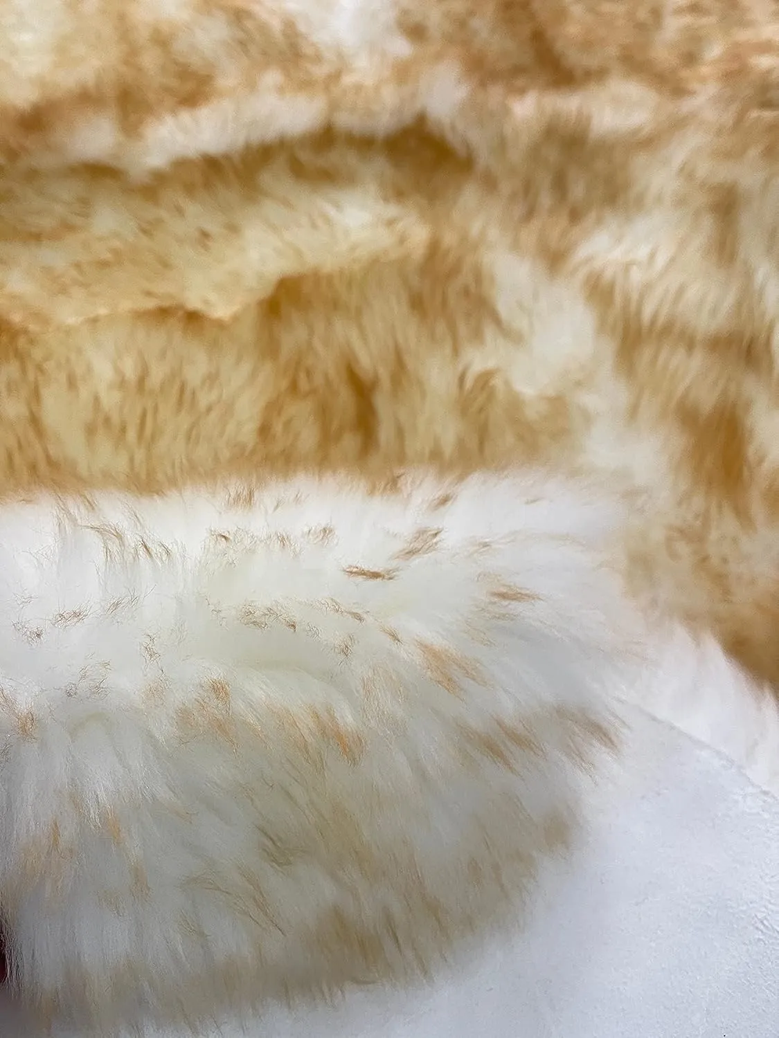 HUAHOO Premium Genuine Sheepskin Rug Real Australia Sheepskin Natural Luxury Fluffy Lambskin Fur Area Rug Seat Covers for Kids Bedroom Sofa Chair Cover Pets Dogs Mat Double Pelt/2' x 3' Brown Tipped