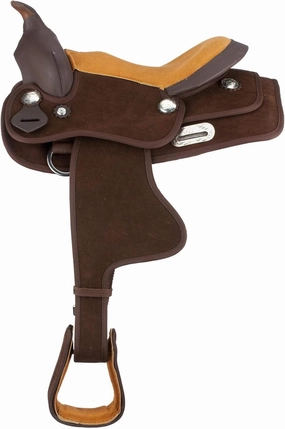 HUMAYL Saddlery Western Barrel Racing Horse Saddle Handmade Synthetic Cordura Lightweight Barrel Racing Saddle Trail Tack Classic Equestrian Horse Saddle Tack Size 10" to 18" inches Seat SB87