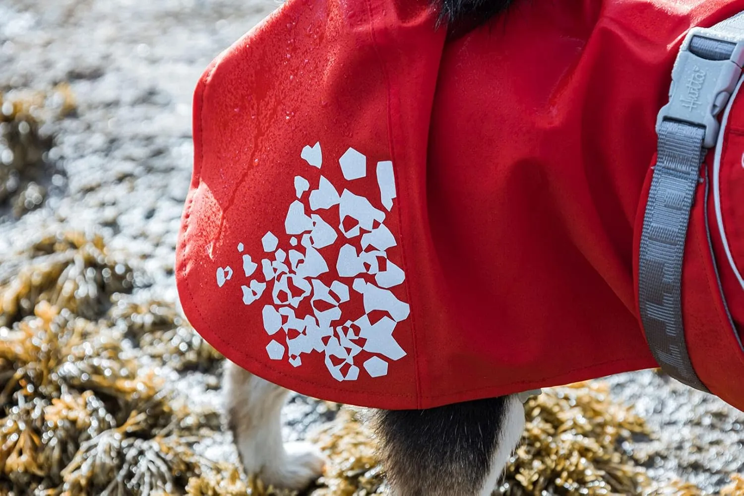 Hurtta Monsoon Coat ECO, Dog Raincoat, Rosehip, 18 in
