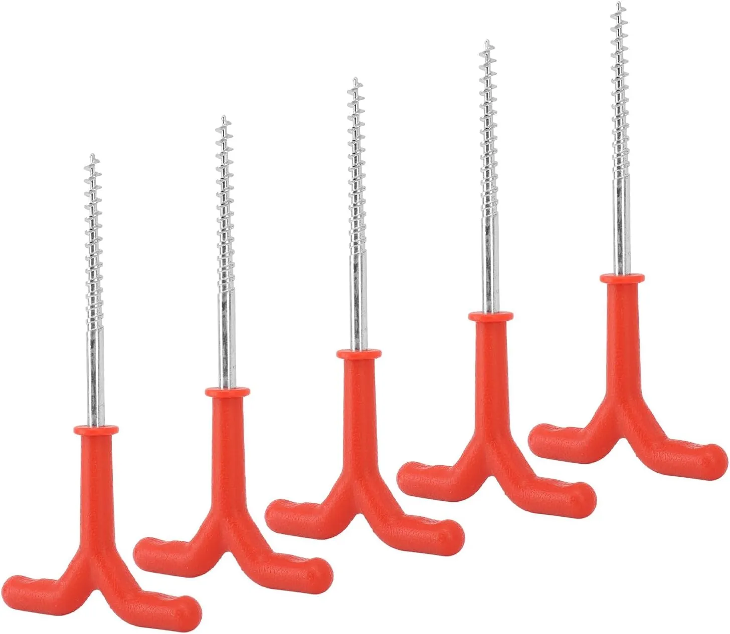 Hztyyier Quick Ice Peg Fixation Red ABS Iron 18.5cm Ice Tent Stake, Easy Installation, Stable Support, Enhanced Visibility