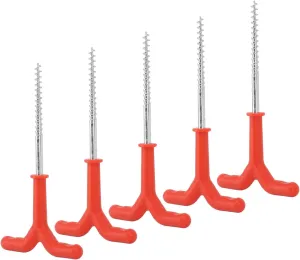 Hztyyier Quick Ice Peg Fixation Red ABS Iron 18.5cm Ice Tent Stake, Easy Installation, Stable Support, Enhanced Visibility