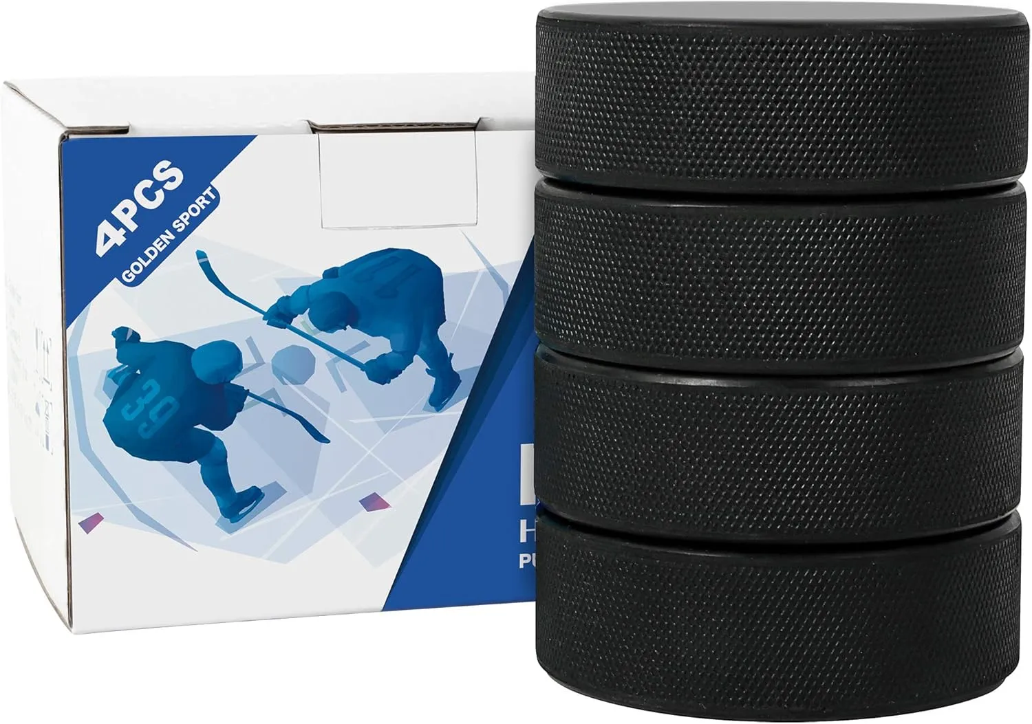 Ice Hockey Pucks, Official Regulation, for Practicing and Classic Training, Diameter 3", Thickness 1", 6oz, Black
