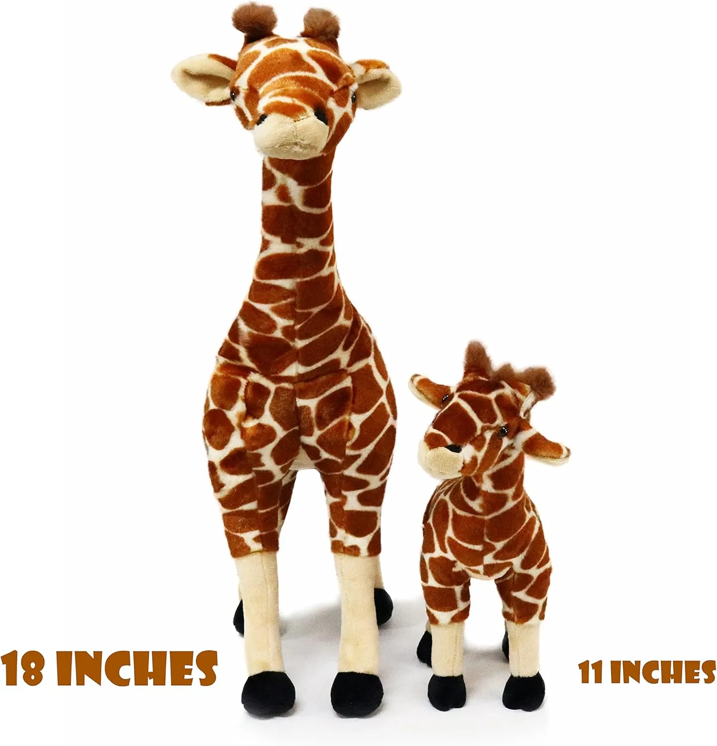 Ice King Bear Mom and Baby Stuffed Animals Set Zoo Wild Animals (Giraffe)