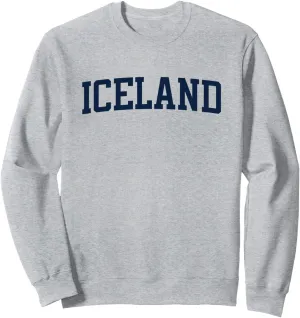 Iceland Collegiate Style Varsity Block Letter Sweatshirt